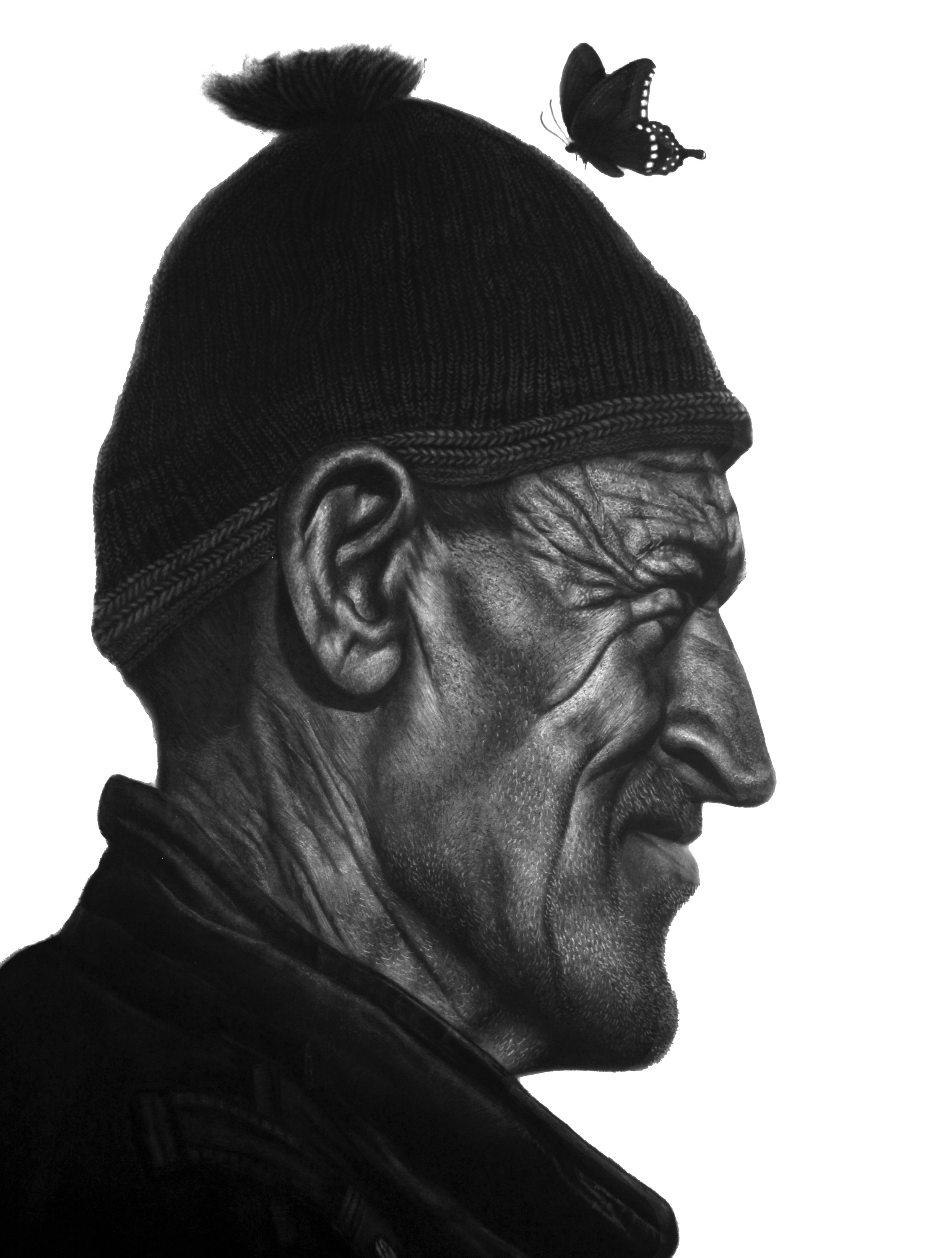 Wings of Wisdom — Charcoal on Paper, 2024